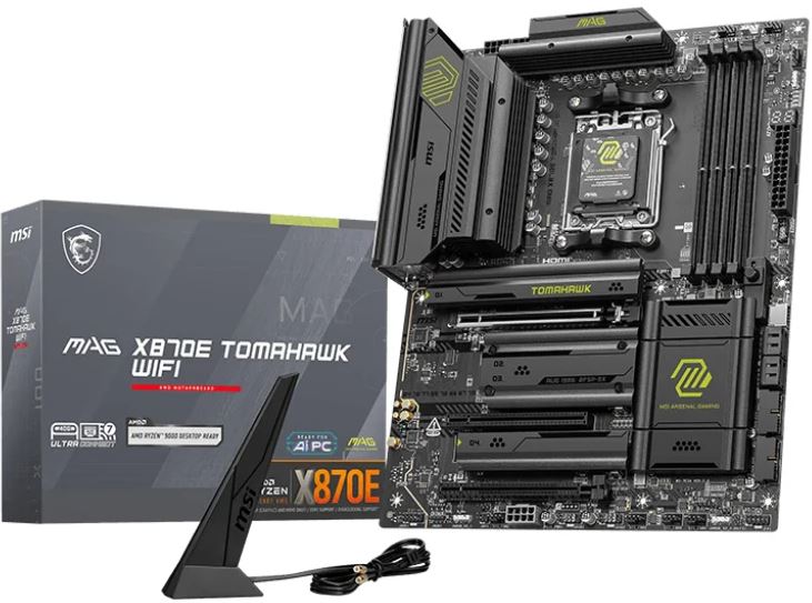 MSI MAG X870E TOMAHAWK WIFI X870 DDR5 AMD AM5 Ryzen ATX Motherboard - Click Image to Close